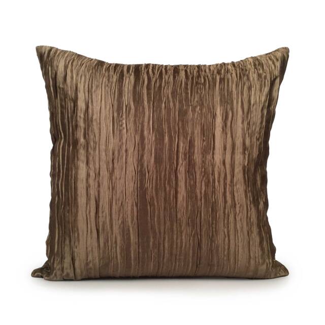 Greenish Brown Pillow, Throw Pillow Cover, Decorative Cushion Covers, Accent Satin Blend Home Decor, Textured - image 1