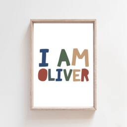Set Of 2 Boys Nursery Prints, Personalised Name Wall Art, Bedroom Playroom Toddler - thumbnail 2