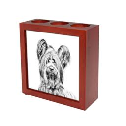 Skye Terrier - Wooden Stand For Candles/Pens With The Image Of A Dog New Collection - thumbnail 1