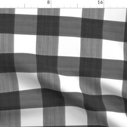Gingham Curtain Panel - Classic Plaid Buffalo Check Nursery Watercolor Custom Black 3 - thumbnail 4