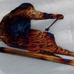 Alpine Skier Metal Wall Art - thumbnail 4