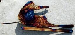Alpine Skier Metal Wall Art