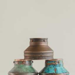 Industrial Copper Sconce - Rustic Patina Wall Lamp, Handmade Fixture - thumbnail 4