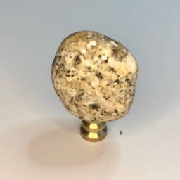 Rock Lamp Finial, Stone Topper, Natural Stone Hook, Fixture, Neutral Finial - thumbnail 4