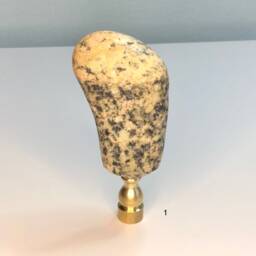 Rock Lamp Finial, Stone Topper, Natural Stone Hook, Fixture, Neutral Finial - thumbnail 3