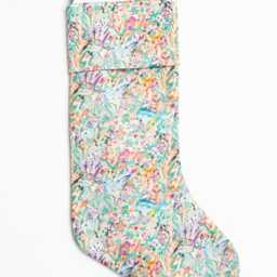 Luxury Mulberry Silk Christmas Stocking, Handpainted Design, Padded, Loop For Hanging, Gift Christmas, Unique Home Decor - thumbnail 2