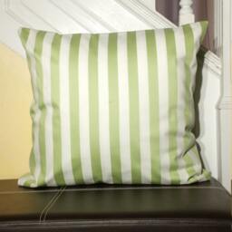 Pillow Cover Olive Green & White, French Grey & Orange Yellow White Stripes D??cor Indoor Covers - thumbnail 4