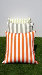 Pillow Cover Olive Green & White, French Grey & Orange Yellow White Stripes D??cor Indoor Covers