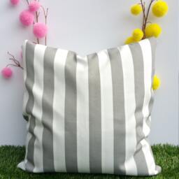 Pillow Cover Olive Green & White, French Grey & Orange Yellow White Stripes D??cor Indoor Covers - thumbnail 3