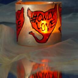 Spn Mark Pellegrino Only Love Campaign Design Teelichthalter - thumbnail 4