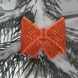 Bead Bow, Decoration For The Christmas Tree, A Gift, Decoration, New Year's Handicraft, Home