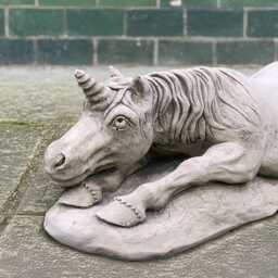 Sleeping Unicorn Statue Concrete Horse Figurine For Garden Mythical Sculpture Outdoor Stone Animal Ornament Yard Decoration Gift - thumbnail 4