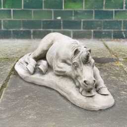 Sleeping Unicorn Statue Concrete Horse Figurine For Garden Mythical Sculpture Outdoor Stone Animal Ornament Yard Decoration Gift - thumbnail 3