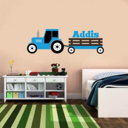 Personalized Tractor Wall Decal Boys Farm Room Decor - thumbnail 3