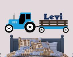 Personalized Tractor Wall Decal Boys Farm Room Decor