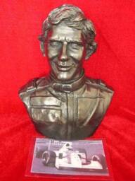 Ayrton Senna Bronzed Bust Sculpture Limited Edition, Legends Forever - thumbnail 1