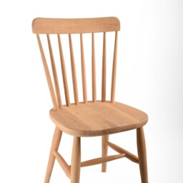 Scandinavian Nordic Oak Kitchen Dining Chair in Neptune's Natural Colour, Made From European Oak - thumbnail 2