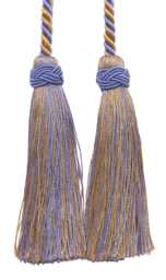 "D??copro Double Tassel Curtain & Drapery Tieback/Holdback, 4"", 26" - thumbnail 1