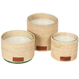 Scented Candle Braided in Raffia - Oriental Scent - thumbnail 3
