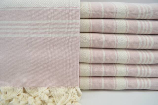 "Turkish Towel, Light Pink Towel, Turkish Cotton Towel, Sauna Towel, Festival Towel, Spa Towel, Peshtemal, 40""x70" - image 1
