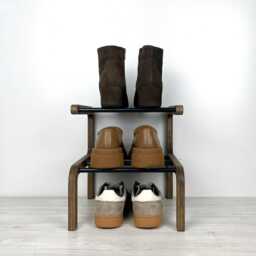 Narrow Wooden Shoe Rack - Entryway Storage in 2, 3 Or 4 Tiers - thumbnail 2