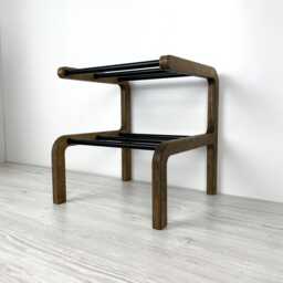 Narrow Wooden Shoe Rack - Entryway Storage in 2, 3 Or 4 Tiers - thumbnail 3