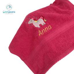 Unicorn Towel - Personalised Face Cloth/Hand Bath = Embroidered - thumbnail 2