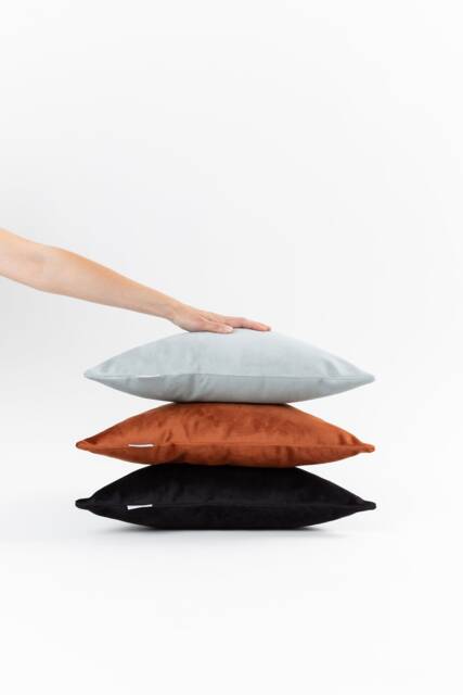 Triangle Velvet Pillow - Decorative Throw Accent Cushion - image 1