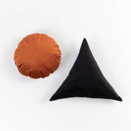 Triangle Velvet Pillow - Decorative Throw Accent Cushion - thumbnail 4