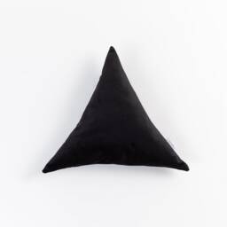 Triangle Velvet Pillow - Decorative Throw Accent Cushion - thumbnail 3