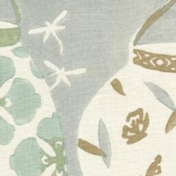 Galbraith & Paul Lanterns Custom Roman Shades - Shown in Denim On White - thumbnail 2