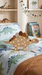 Wooden Dino Lamp Jurassic Nursery Personalized Stegosaurus Night Light Boys Room Decor Baby Gifts Boy Newborn Toddler Birthday Gift Custom - thumbnail 1