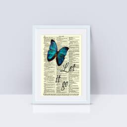 "Butterfly Dictionary Art Print ""Let It Go" - thumbnail 4