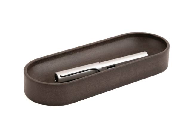 Grey Pen Tray, Pencil Holder For Desk, Wood Desk Gray Wooden Key Organizer, Home Office Desktop Accessories, Wfh New Job Gift - image 1