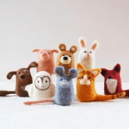 Mousekitts, Needle Felted Animal Fiber Sculpture - thumbnail 2