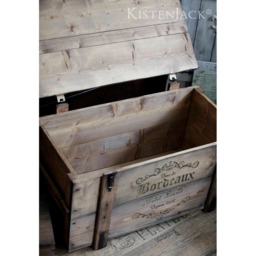 "Chest, Wooden Box, Cargo Bench, Coffee Table ""Bordeaux" - thumbnail 4