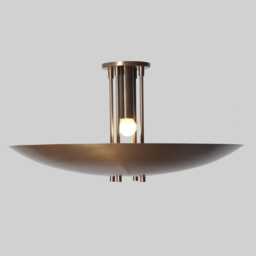 Brass Semi Flush Mount Ceiling Light, Sputnik Chandelier - thumbnail 1