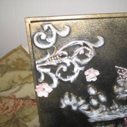 Reduced....crown Wall Hanging, Ooak Hanging, French Country Wall, French Decor, Shabby Chic Rhinestones, Shooting Stars - thumbnail 4