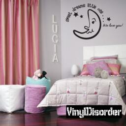 Sweet Dreams Little One We Love You - Vinyl Wall Decal Quotes Sticker B006Sweetdreamsi8Et - thumbnail 1