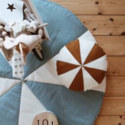 "Round Patchwork Mat ""Blue Candy" - thumbnail 3