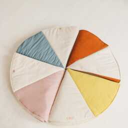 "Round Patchwork Mat ""Blue Candy" - thumbnail 4