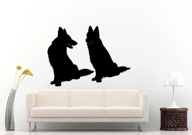 German Shepard Dog Mans Best Friend Cop Breed Animal Wall Decal Vinyl Sticker Mural Room Decor L952 - image 1