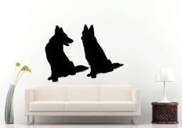 German Shepard Dog Mans Best Friend Cop Breed Animal Wall Decal Vinyl Sticker Mural Room Decor L952 - thumbnail 1