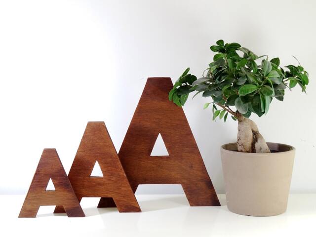 Decorative Wooden Letters For Wall Decor 6 - 16 Inch , Home Decor Big - image 1