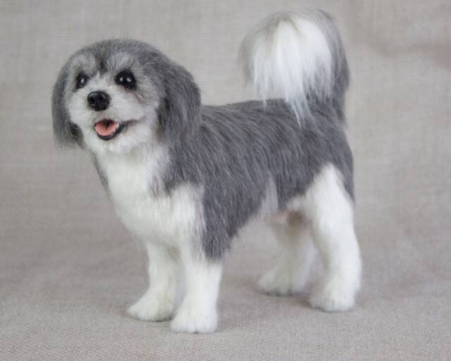 Made To Order Needle Felted Dog Custom Needle Felted Animal Sculpture - image 1