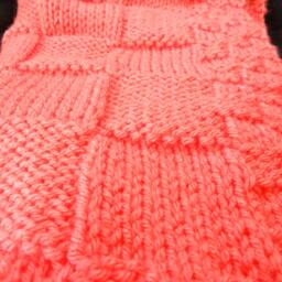 Coral Baby Blanket Hand Knitted & So Soft - thumbnail 2