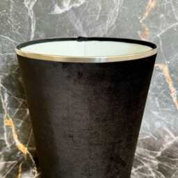 Black Velvet Waste Paper Bin - Handmade Fabric Basket For Bedroom, Dressing Room Or Home Office - thumbnail 4