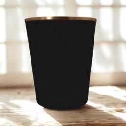 Black Velvet Waste Paper Bin - Handmade Fabric Basket For Bedroom, Dressing Room Or Home Office - thumbnail 3