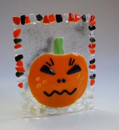 Evil Pumpkin Jack O Lantern Candle Holder By Yafitglass