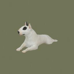 Bull Terrier, Dog Lying Statue, Painted, Limited Edition, Make Your Own Artdog - thumbnail 3